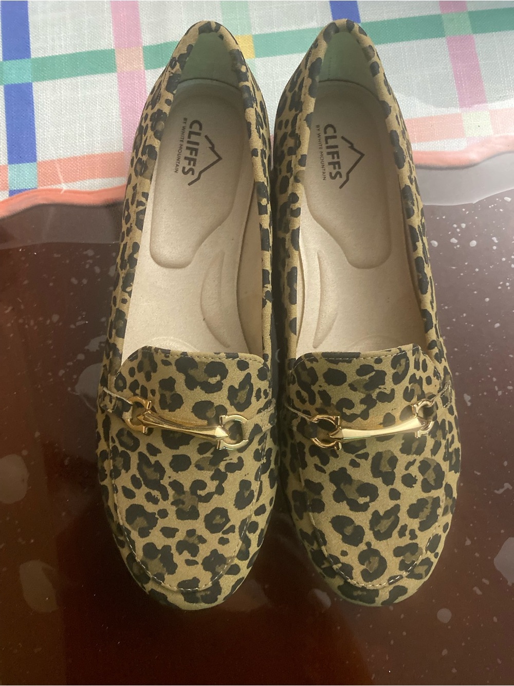 Leopard Print Loafers in Tan and Black